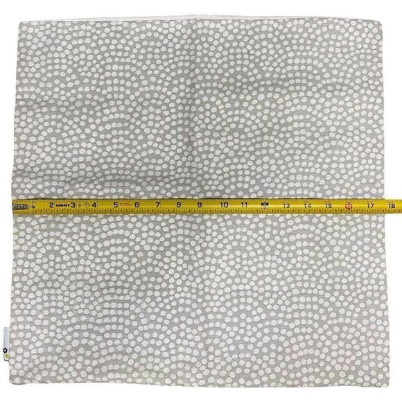 Abstract Gray White Polka Dot Indoor Outdoor Throw Pillow Cover Case Thick 17.5” - Picture 5 of 5
